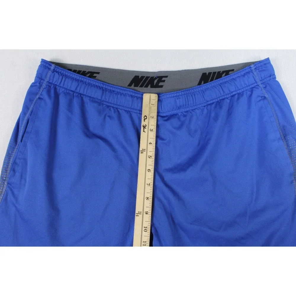 Nike Men Blue Shorts Gym Running Active Casual Dri Fit Size Medium